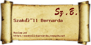 Szakáll Bernarda névjegykártya